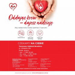 Oddaj krew - podaruj życie!